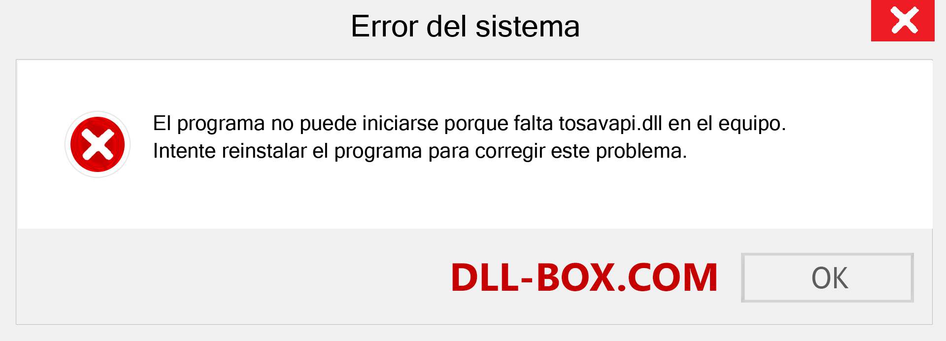 ¿Falta el archivo tosavapi.dll ?. Descargar para Windows 7, 8, 10 - Corregir tosavapi dll Missing Error en Windows, fotos, imágenes